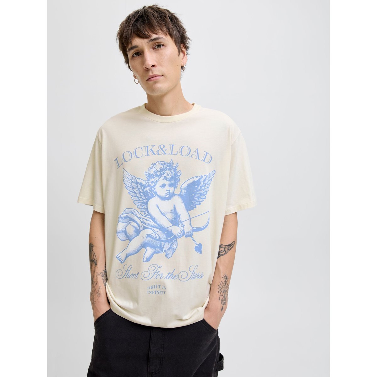 T-Shirt antique white, JACK & JONES