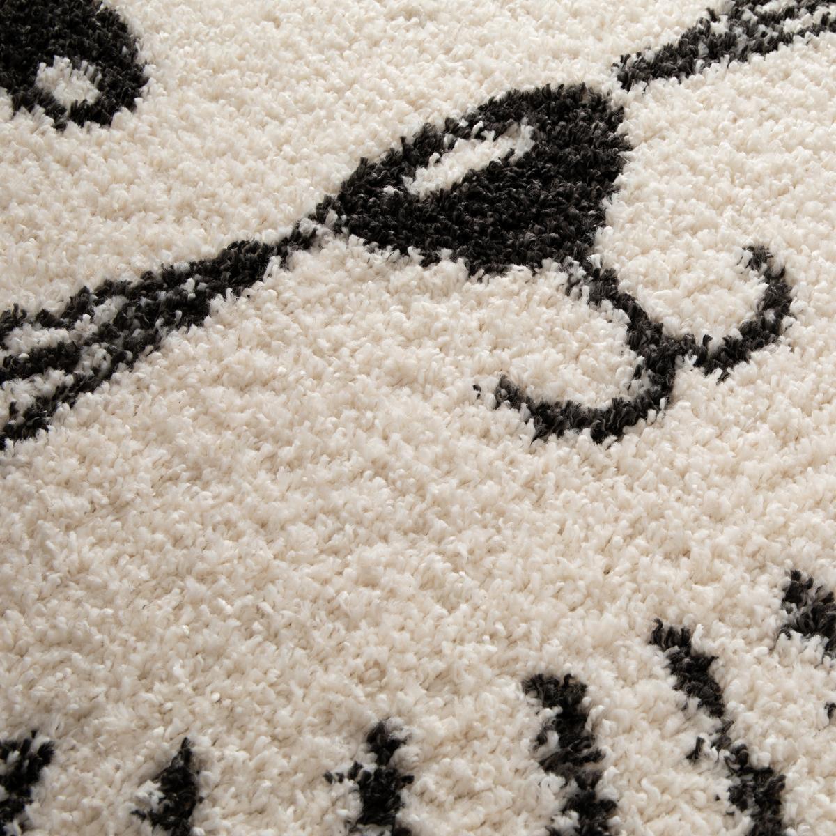 Tapis enfant tissé motif animaux LION beige, noir, UN AMOUR DE TAPIS