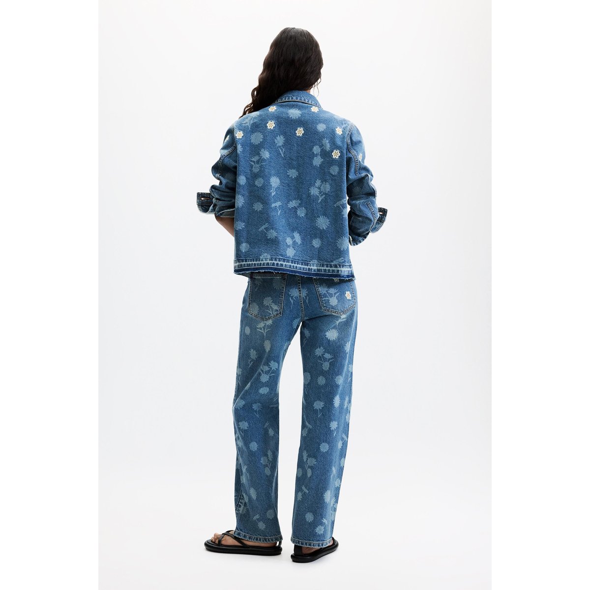 Jean regular brodé bleu clair, DESIGUAL
