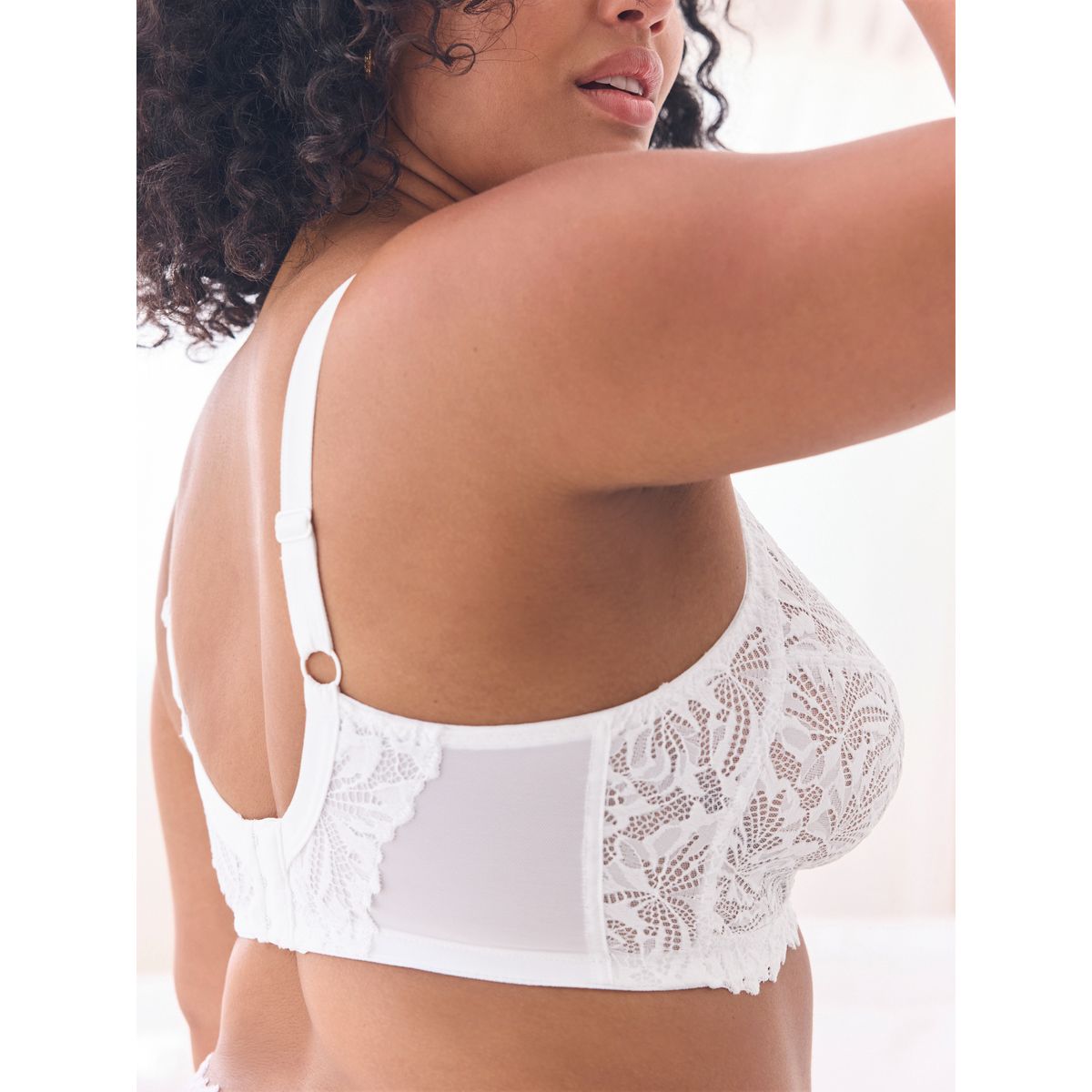 Soutien-gorge en dentelle sans armatures b-h blanc, NEXT