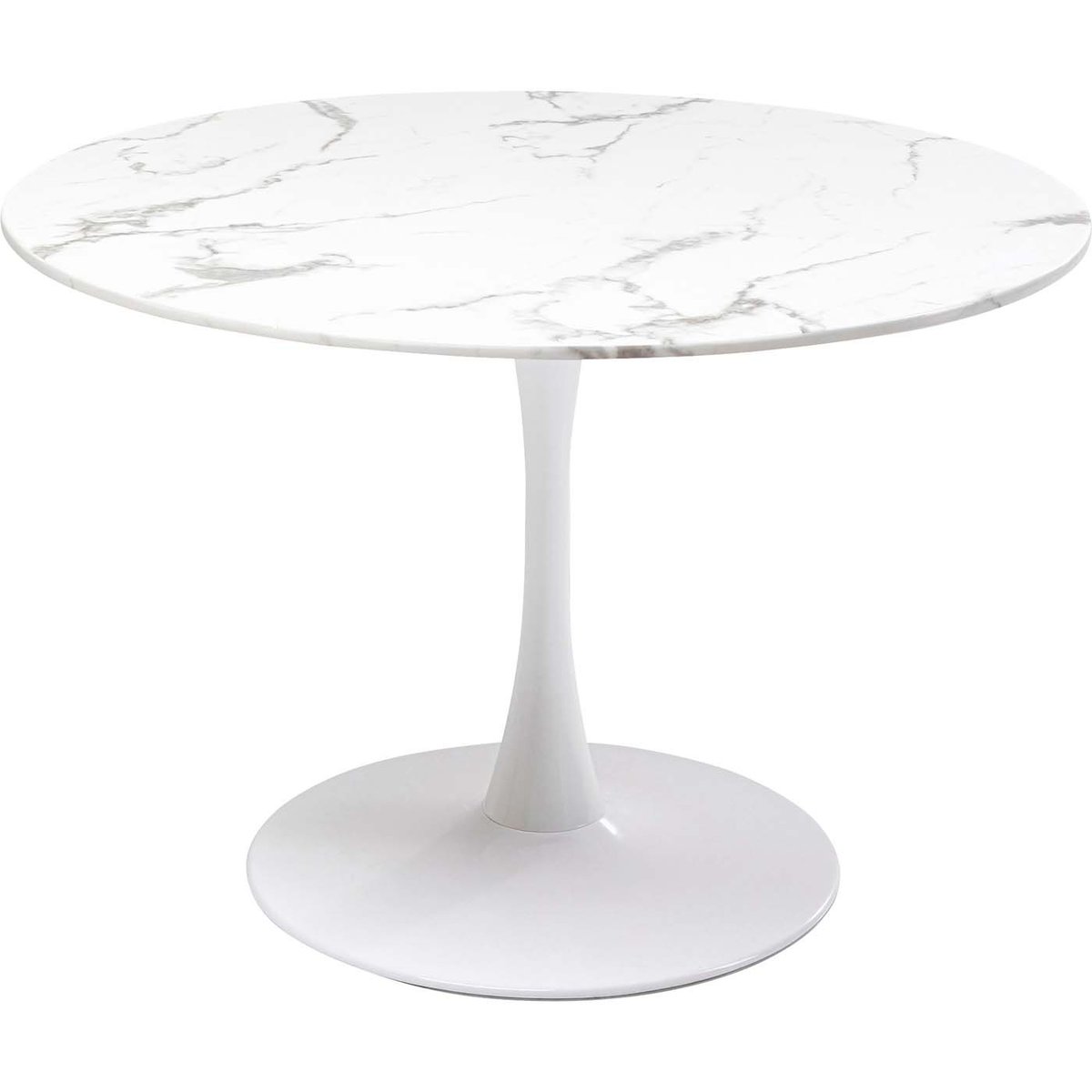 Table ronde en marbre minéral, VENETO blanc, KARE DESIGN