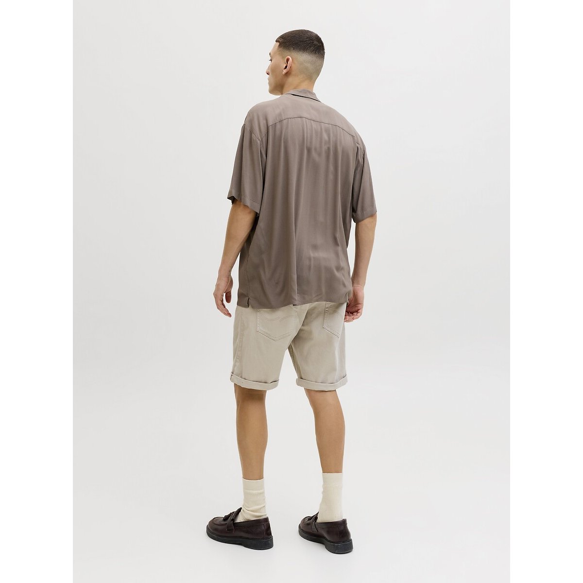 Shorts con risvolti beige, JACK & JONES
