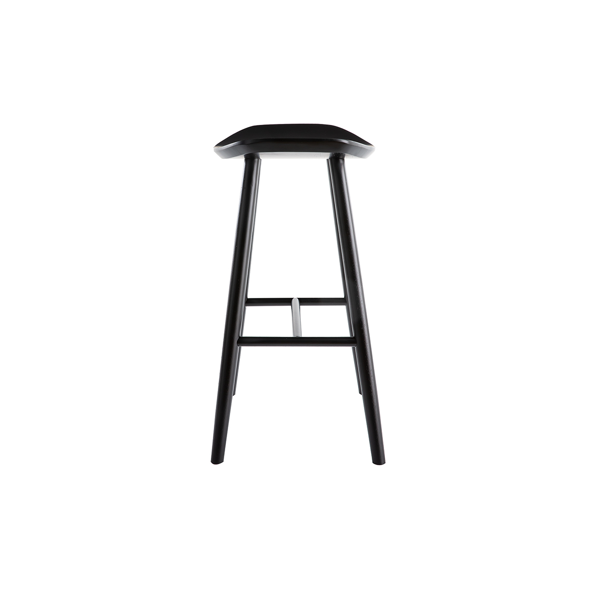 Tabouret de bar design H65 cm DEMORY noir, MILIBOO