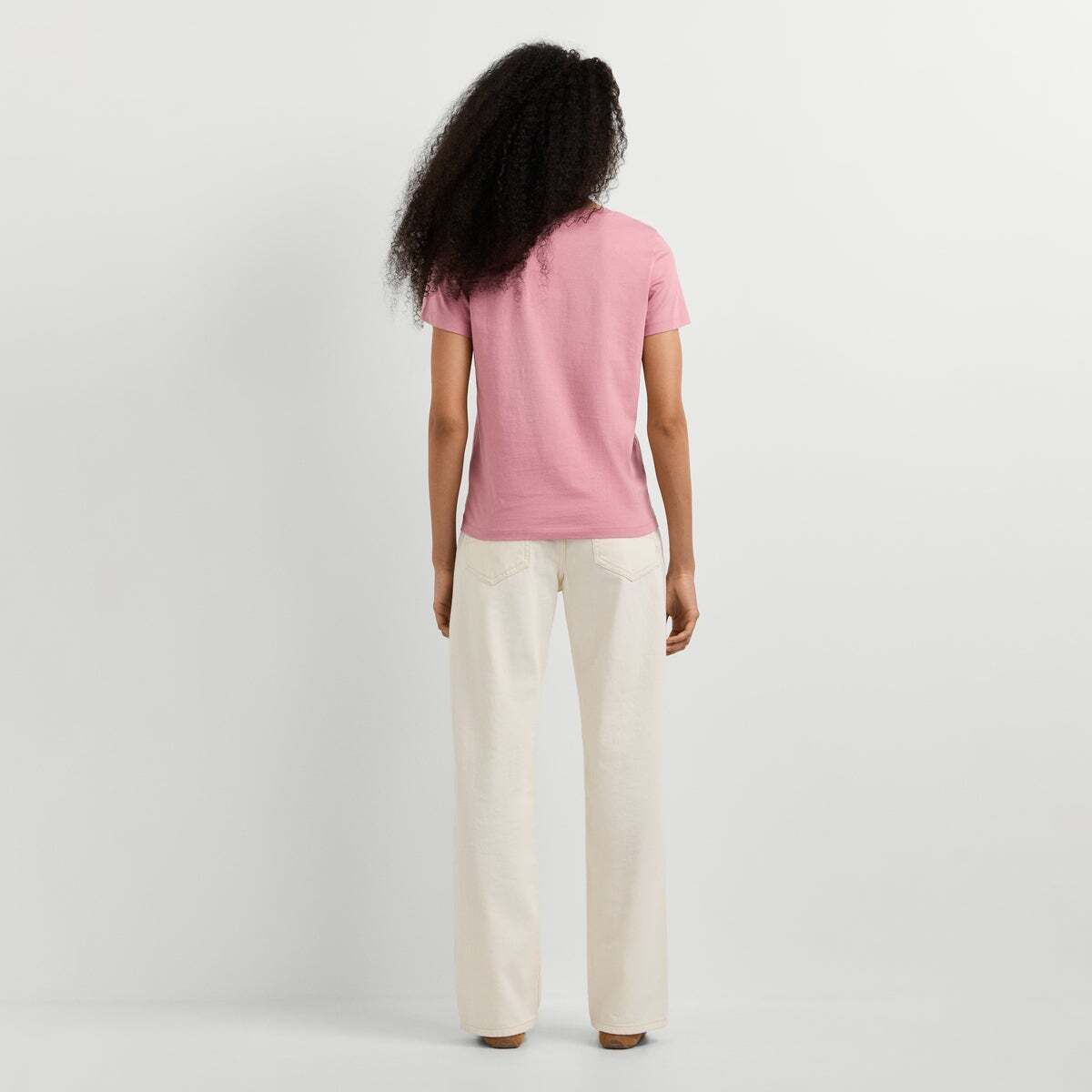 T-Shirt Avec Logo Imprimé Floral rose poudre rose, PEPE JEANS