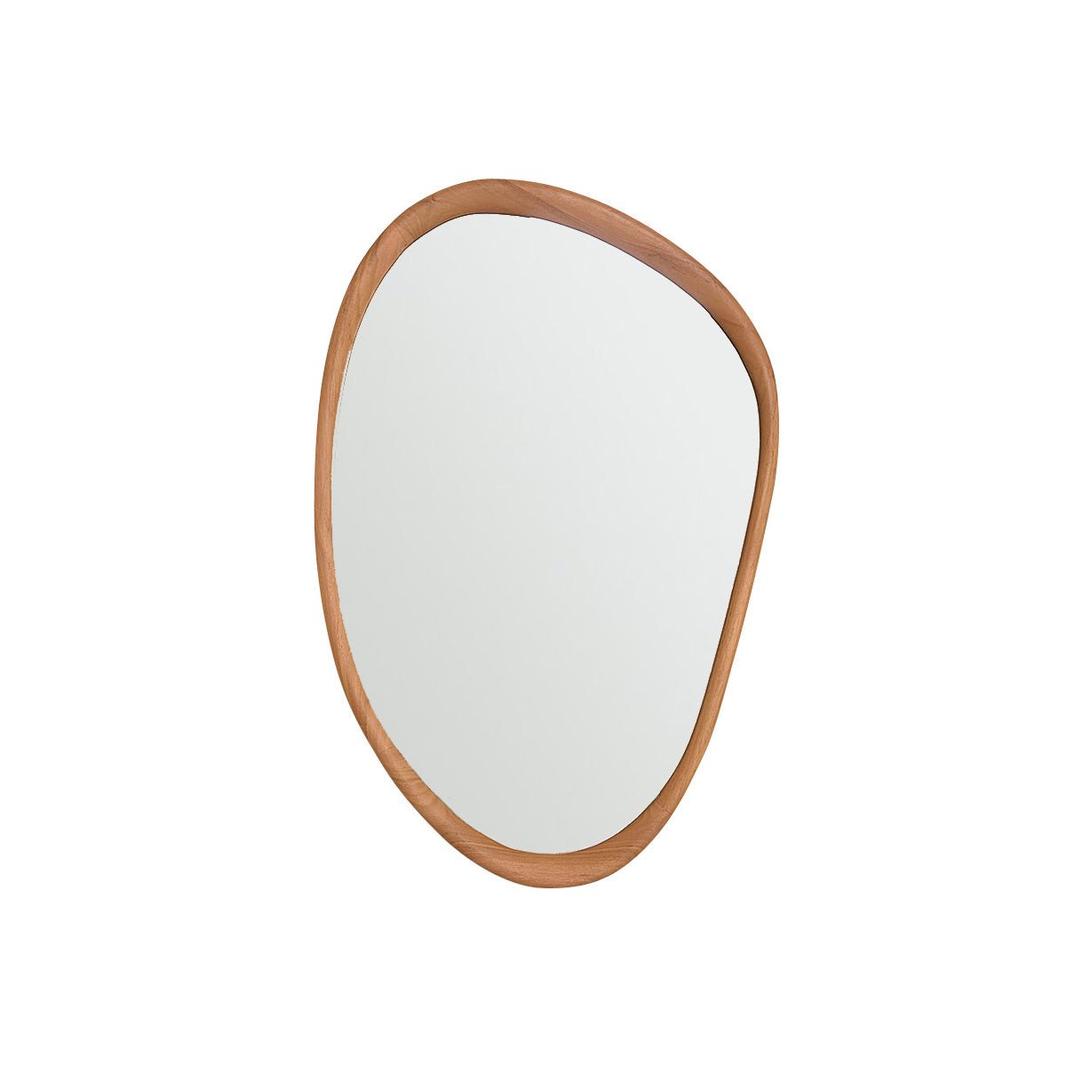 Miroir organique en teck massif 90 cm BELIZE naturel, BERAH GETAH