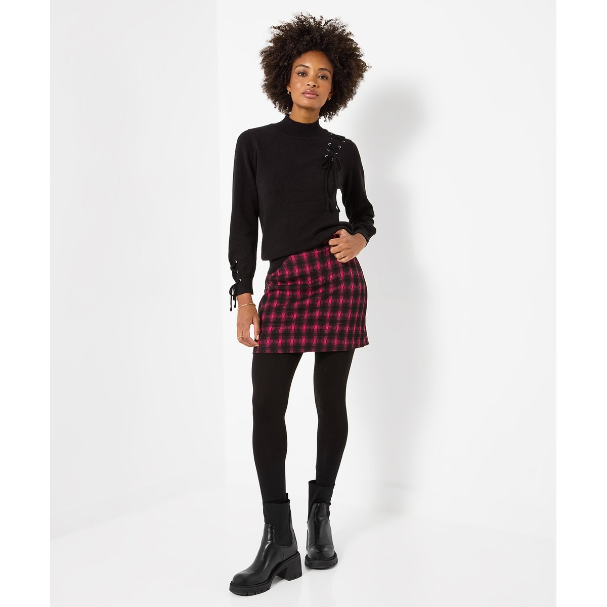 Legging-Jupe à Carreaux Millie rouge, JOE BROWNS