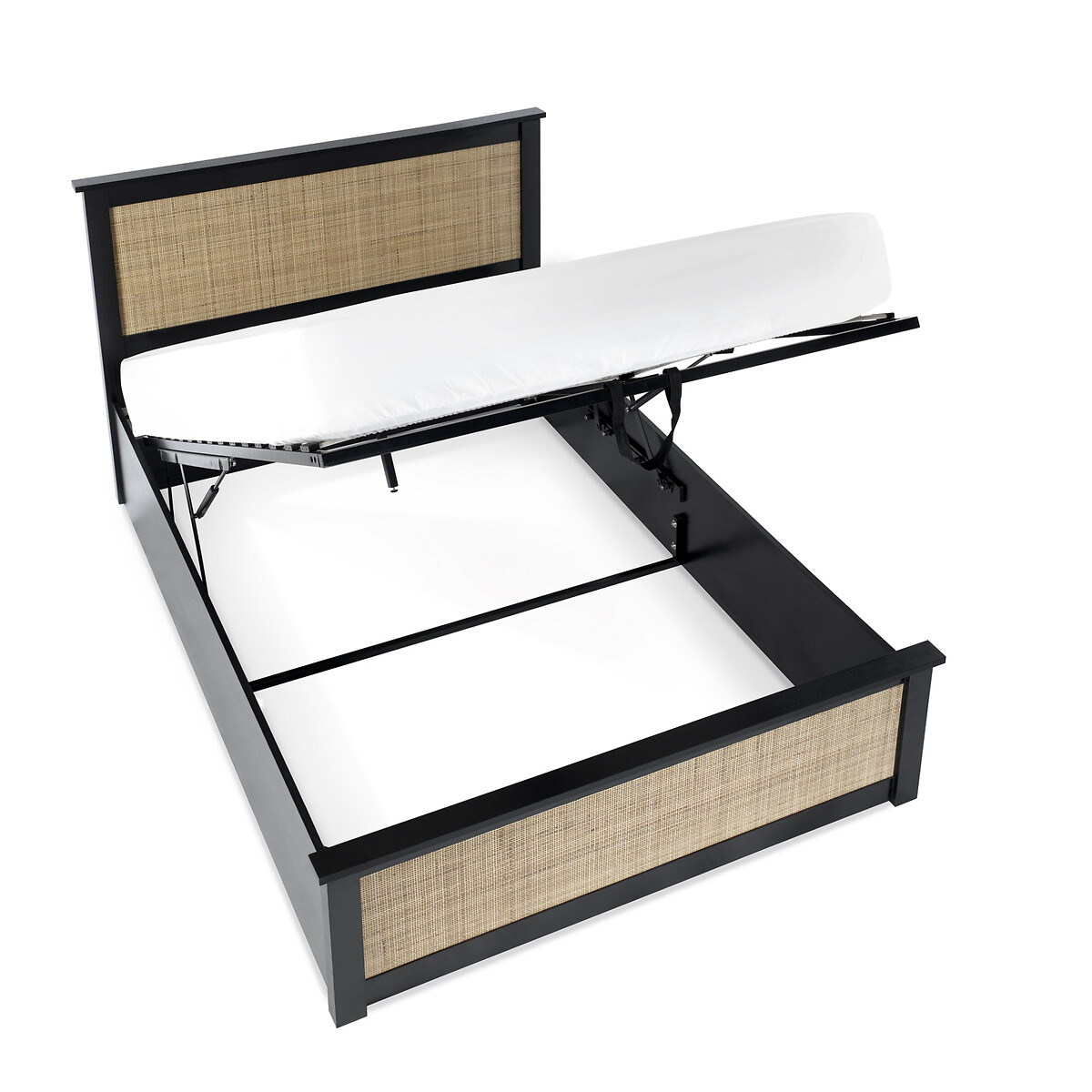 Indiya Rattan Ottoman Bed black, SO'HOME