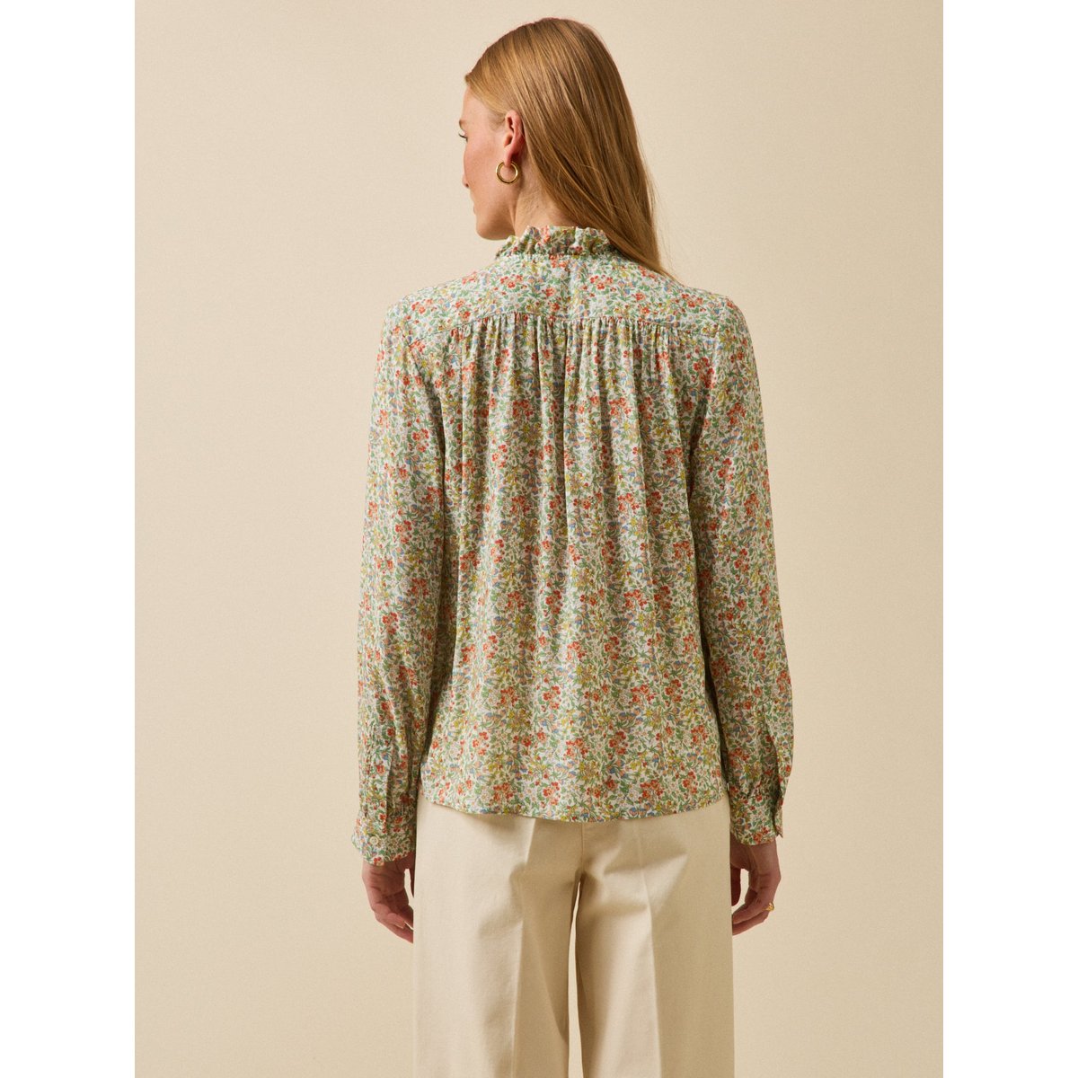 Blouse col volanté tissu Liberty - Limited Collection liberty nazanin, CYRILLUS