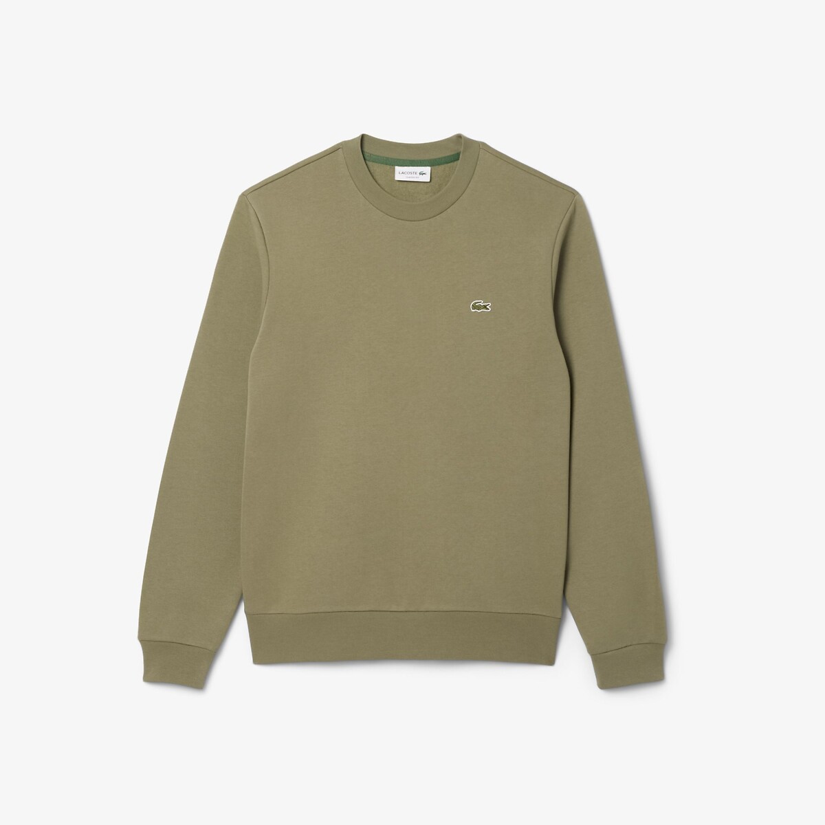 Sweat col rond kaki, LACOSTE