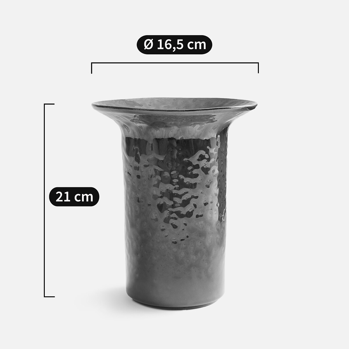 Vaso in ceramica smaltata, MESSINA bordeaux , AM.PM