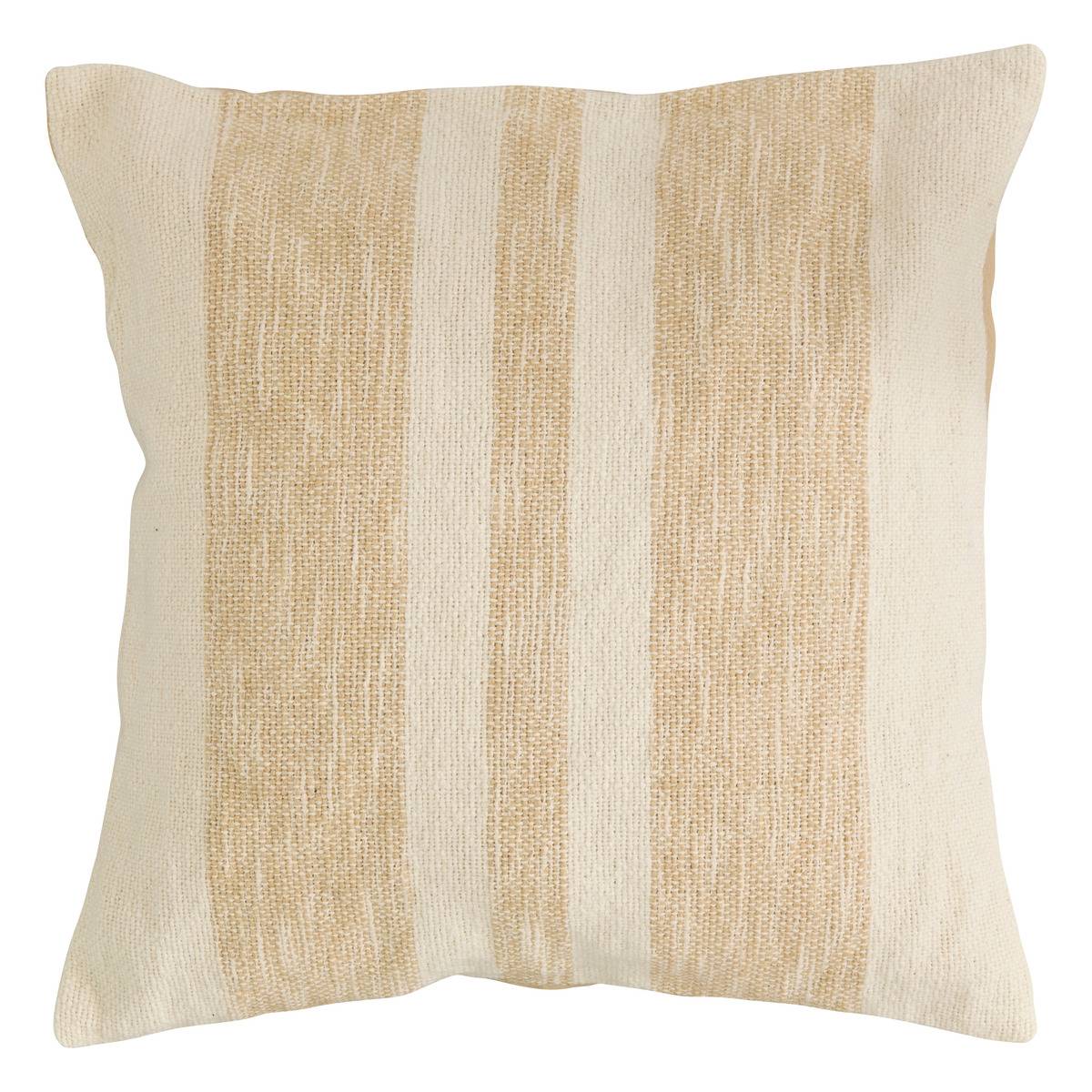 Coussin déhoussable en coton LAINI blanc, ATMOSPHERA