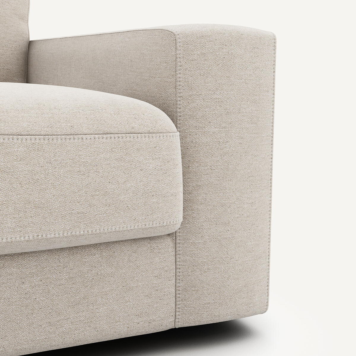 3-Sitzer-Sofa, umwandelbar, aus meliertem Leinen, SKANDER elfenbein, AM.PM