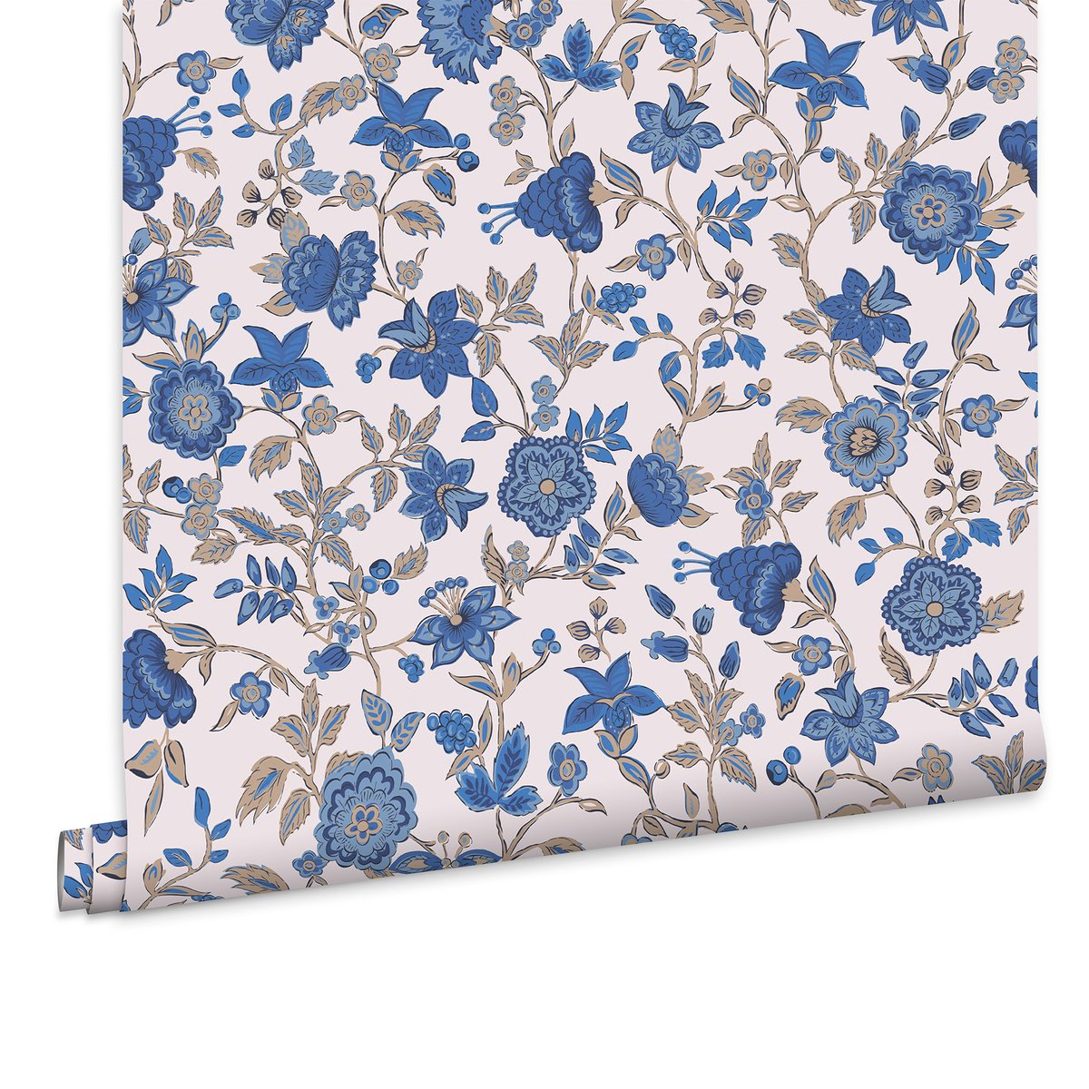 Papier peint Festival de fleurs bleu, JOULES