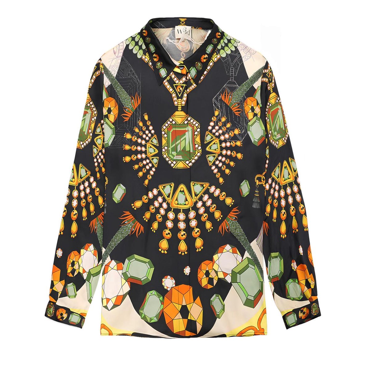 Chemise à motifs BONAVENTURE DIAMONDS noir, WILD