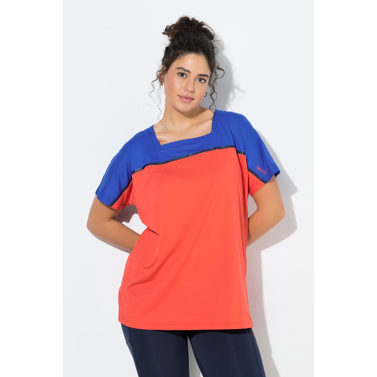 T-shirt technique oversize rouge corail, ULLA POPKEN