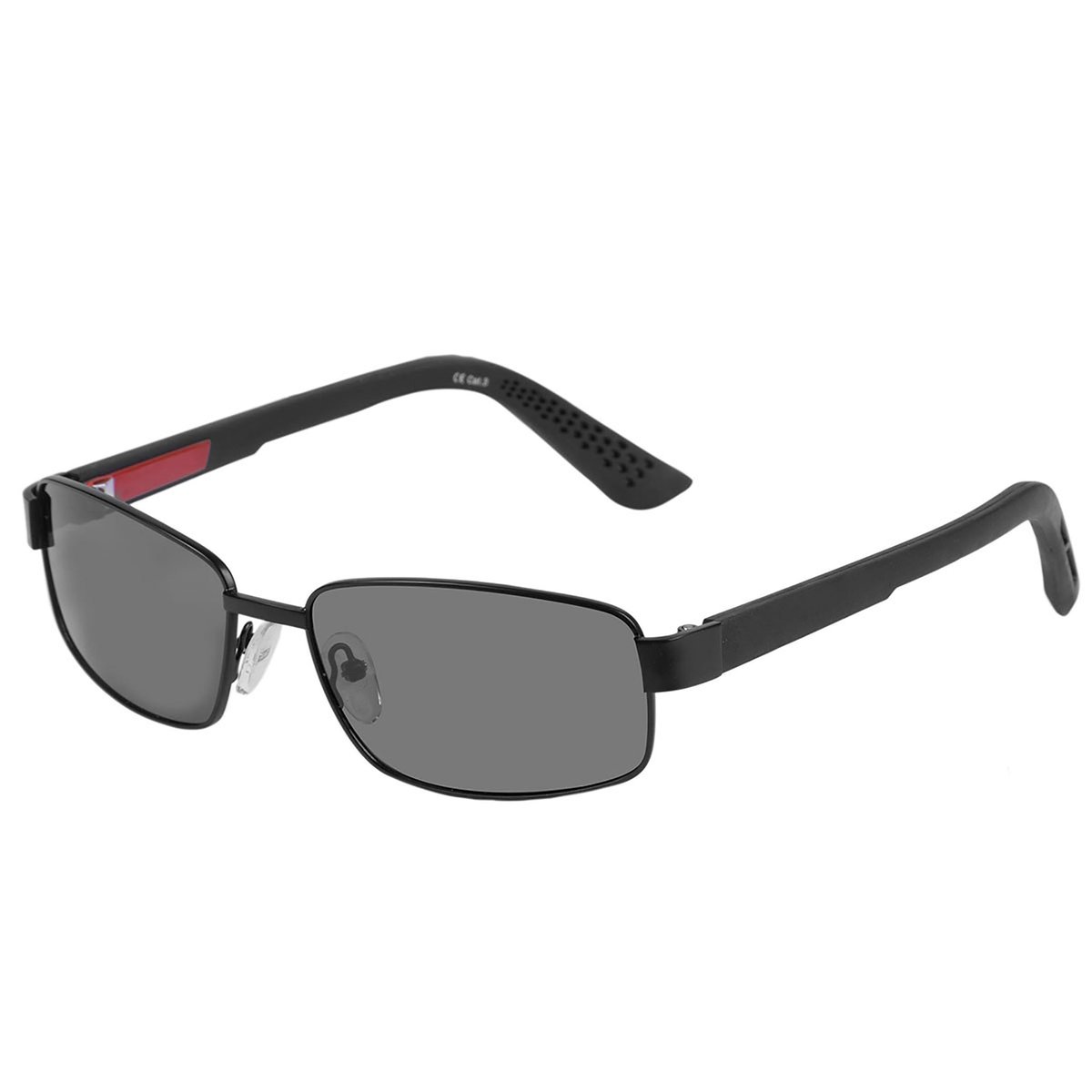Lunettes de soleil verres polarisants, verres polycarbonates, branches flexibles noir, ISOTONER