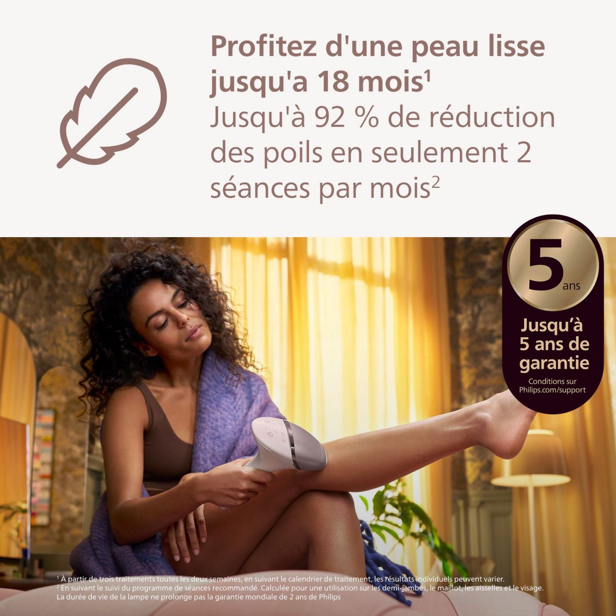 Epilateur lumière pulsée Lumea Series 9000 BRI958/00 blanc, PHILIPS