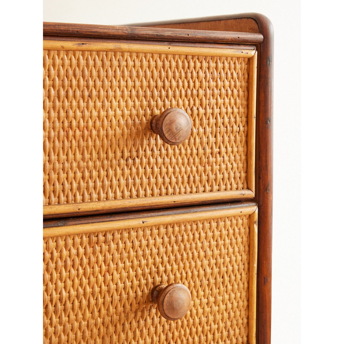 Commode en osier Garance N°776 - Bon état bois clair, DEBONGOUT