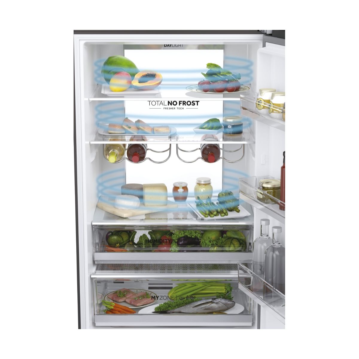 Réfrigérateur combiné HTR7720DNMB couleur unique, HAIER