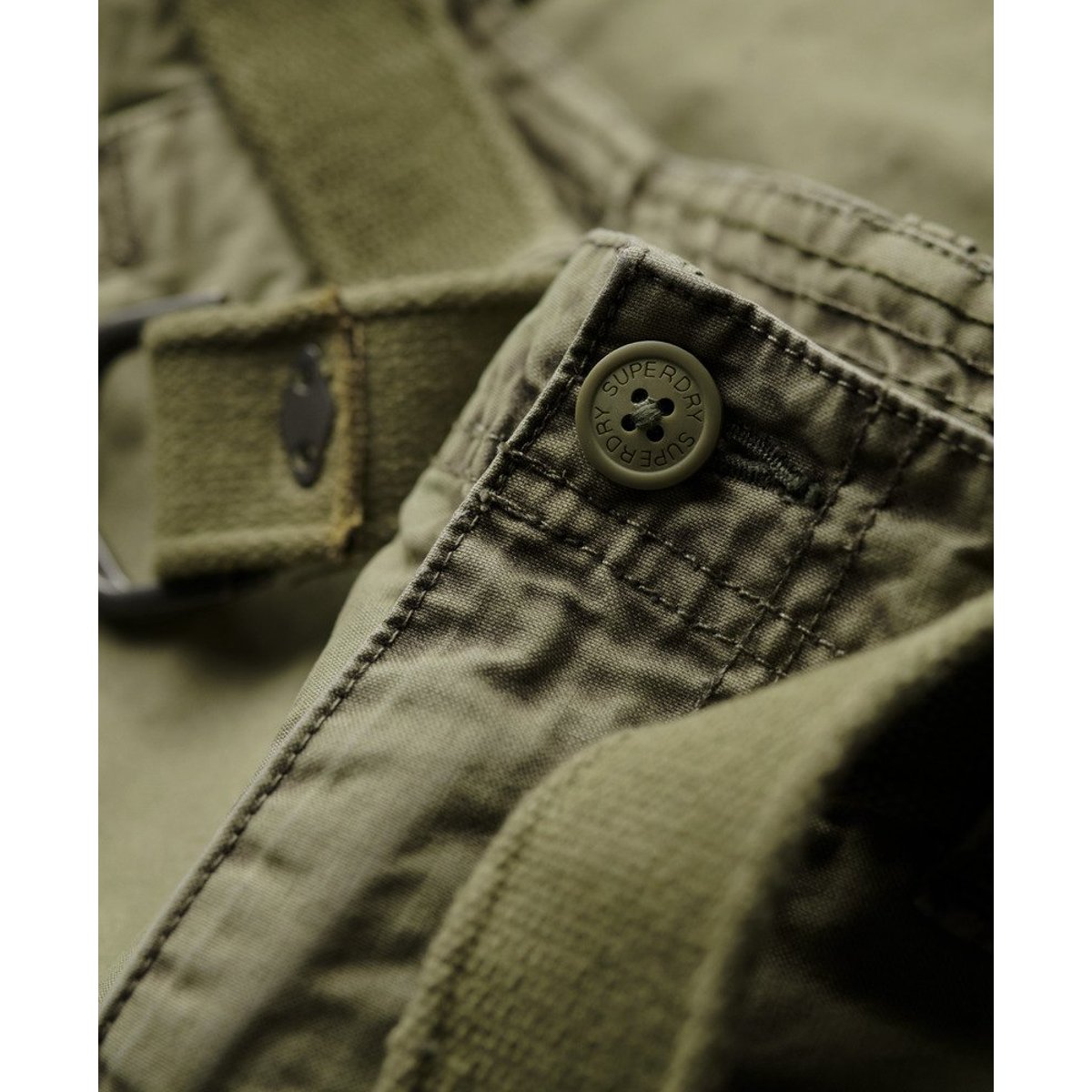 Short Cargo Coupe Décontractée vert olive kaki, SUPERDRY