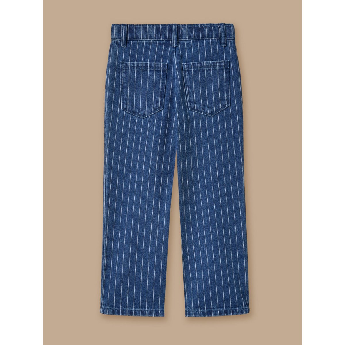 Pantalon droit rayé festonné rayure tennis, CYRILLUS