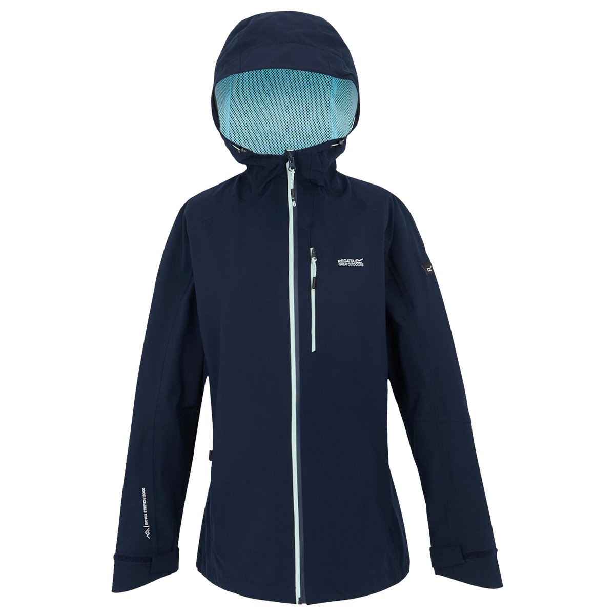 Veste imperméable à capuche BIRCHDALE bleu marine / bleu clair, REGATTA
