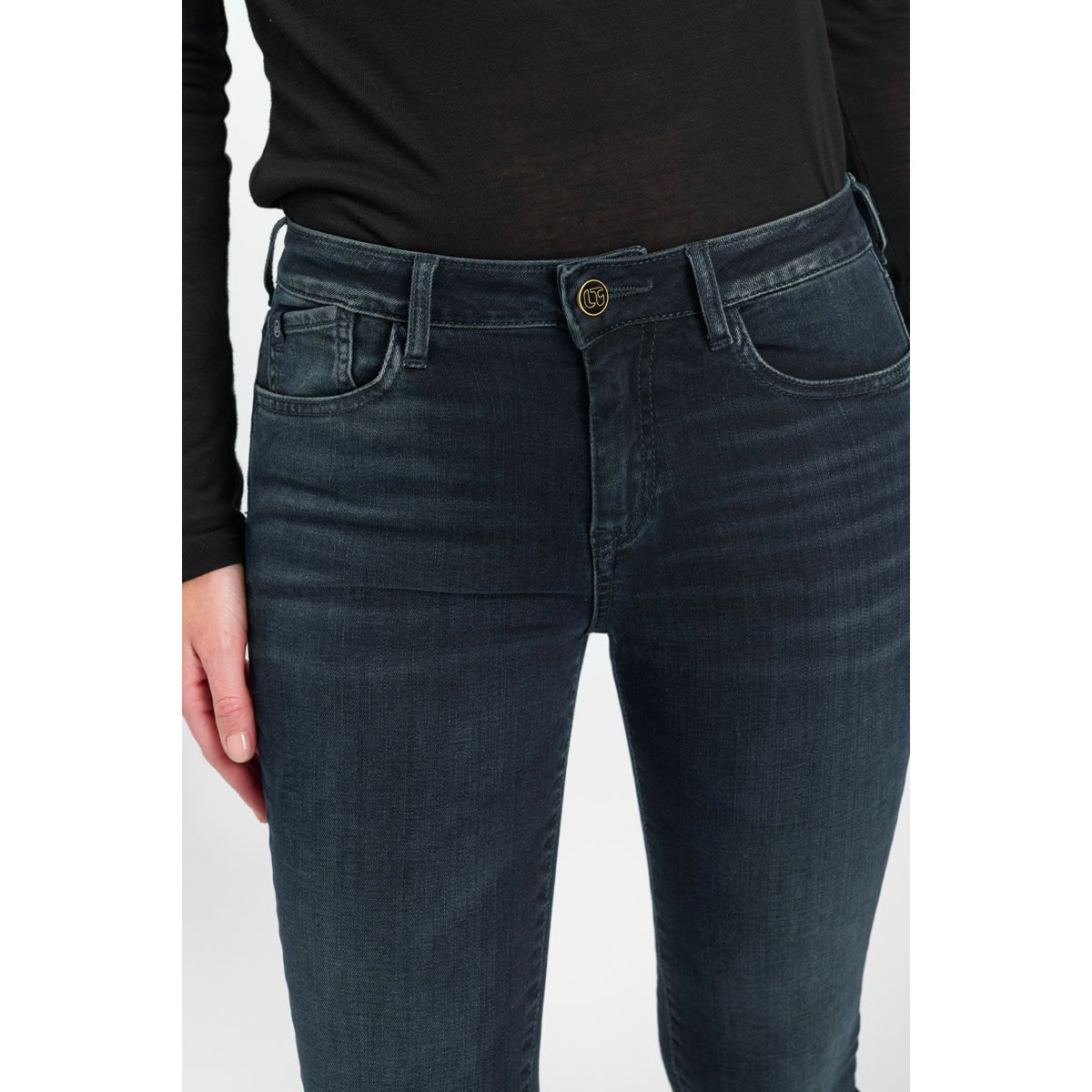 Jeans bootcut POWER bootcut, longueur 34 blue / black, LE TEMPS DES CERISES