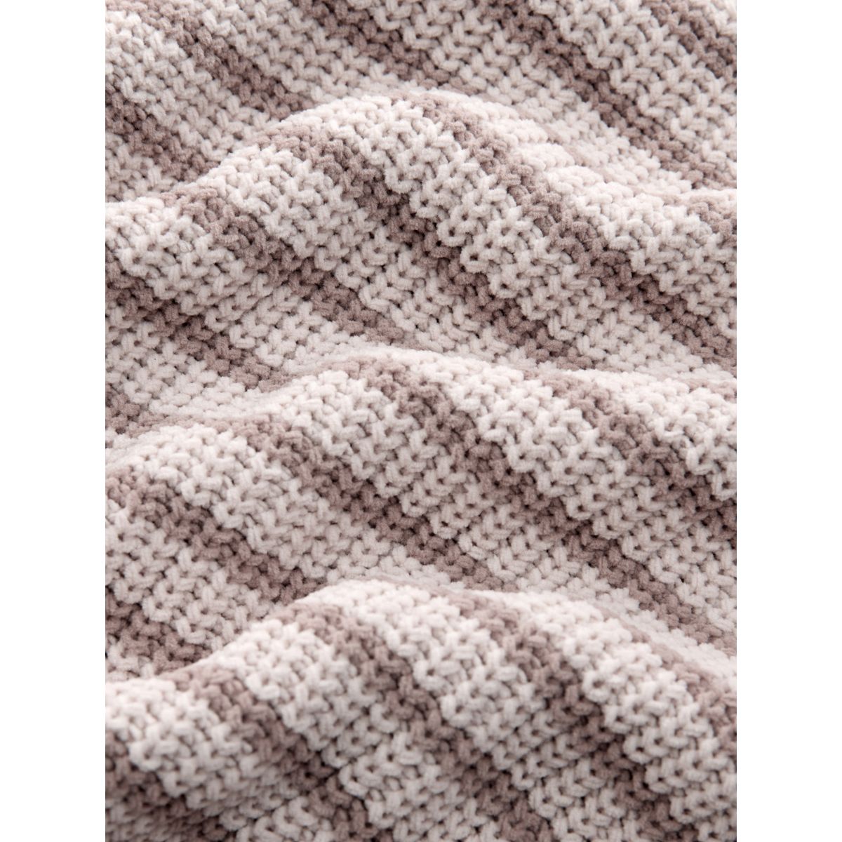Pull ras du cou en maille chenille à rayures naturel, NEXT