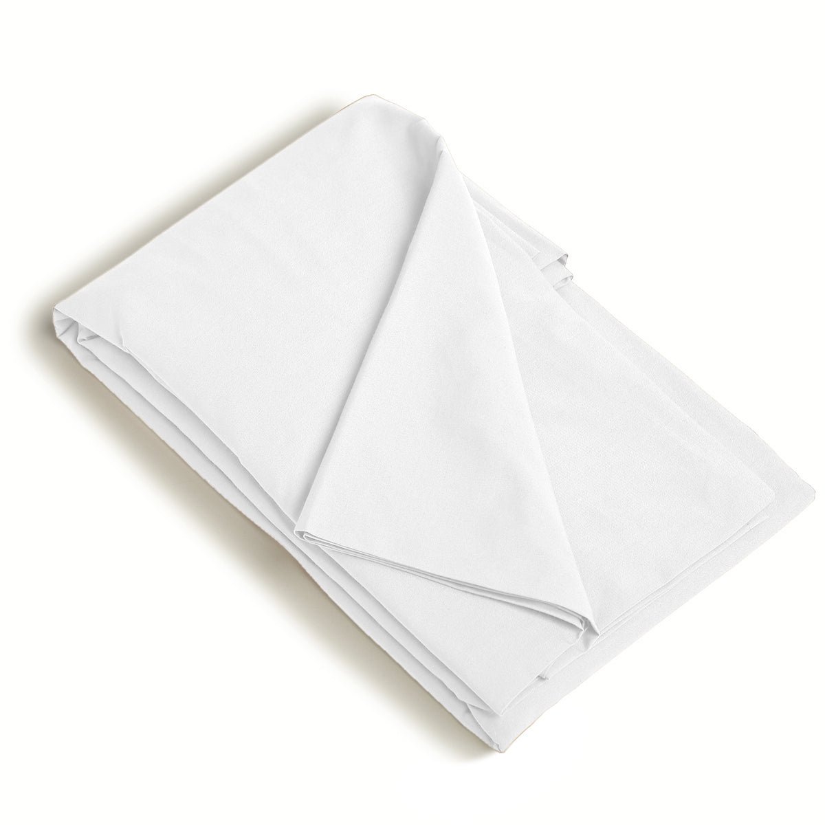Drap plat satin lavé de coton bio GAIA Made in Europe blanc, FEBRONIE