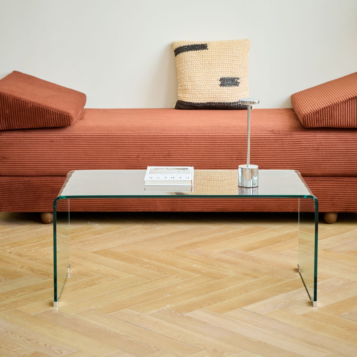 Table basse, verre trempé, rectangulaire, ACCRA transparent, NORDLYS