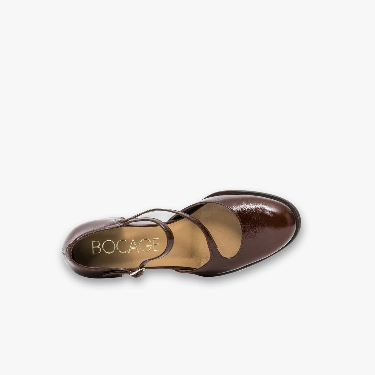 Escarpin en cuir IRENE marron chocolat, BOCAGE