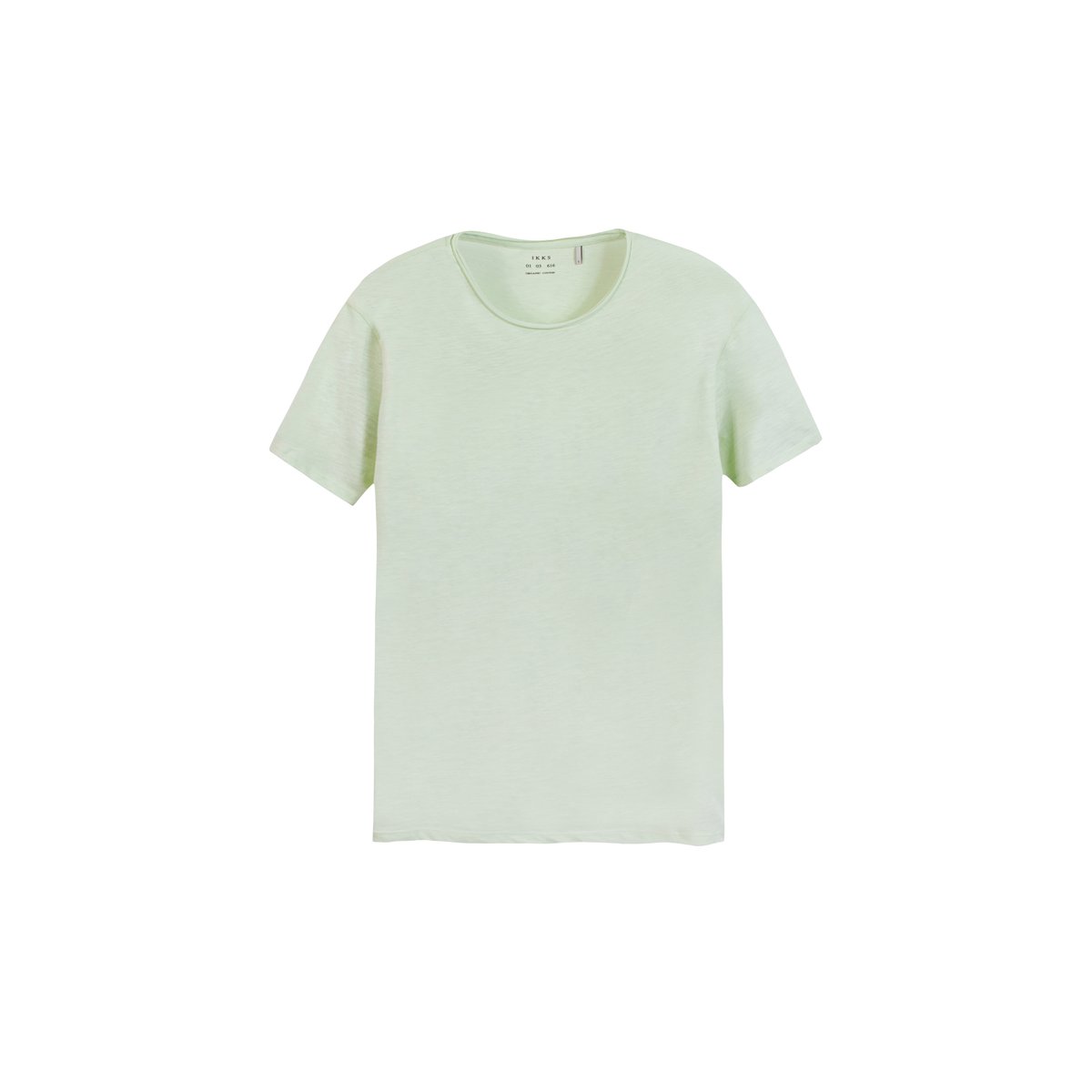T-shirt col rond coton bio flammé amande, IKKS