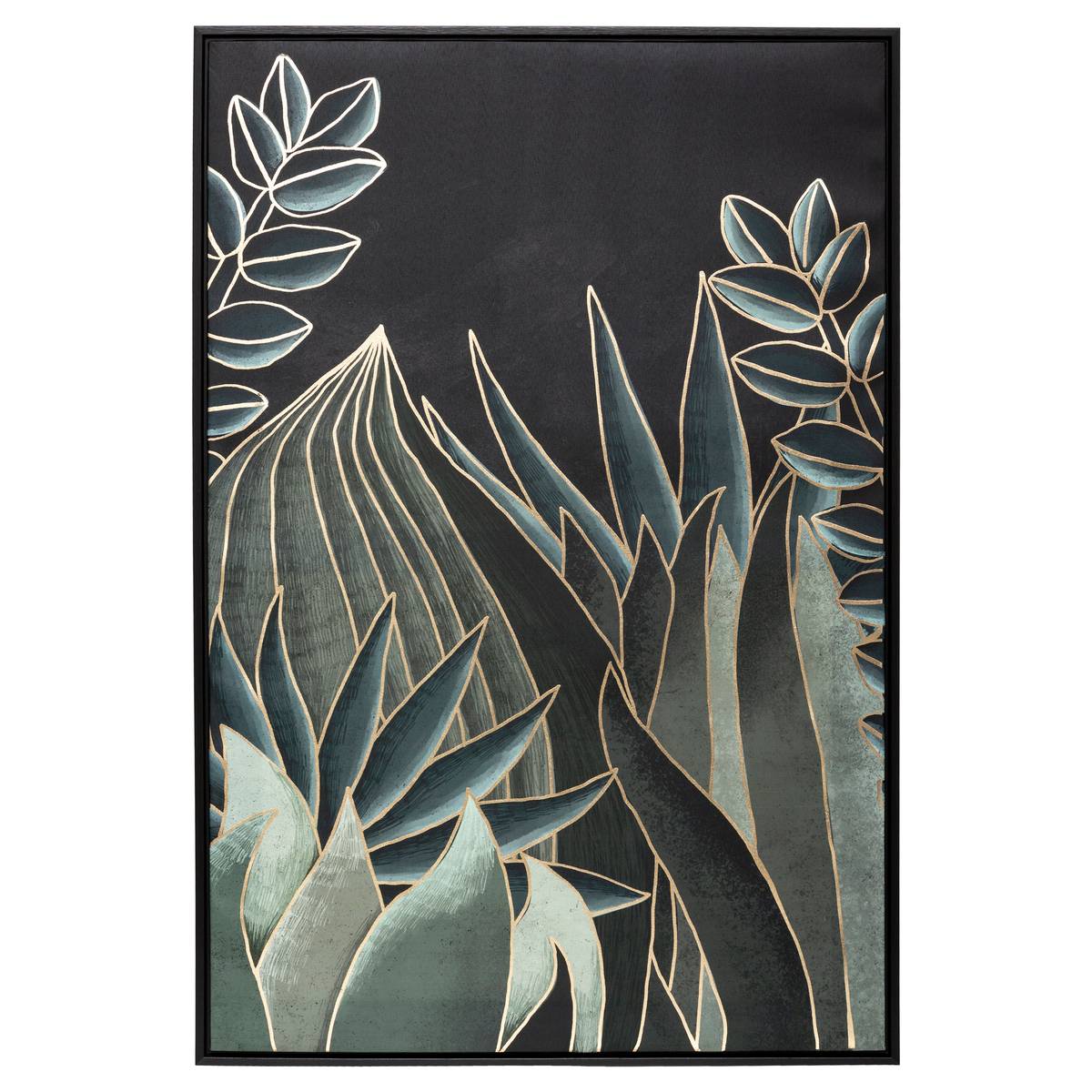 Toile imprimée encadrée motif jungle EMMA multicolore, ATMOSPHERA
