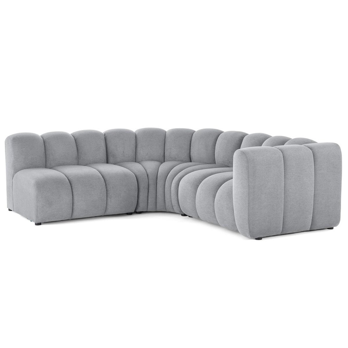 Canapé d'Angle gauche 4 places - DEBBIE gris, BEST MOBILIER