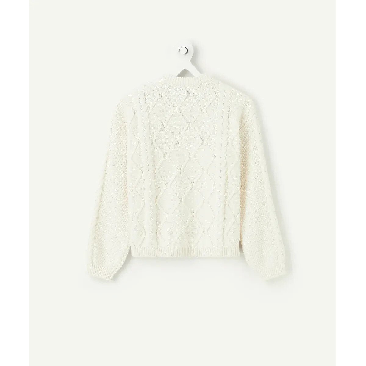 Cable Knit Jumper ecru , TAPE A L'OEIL