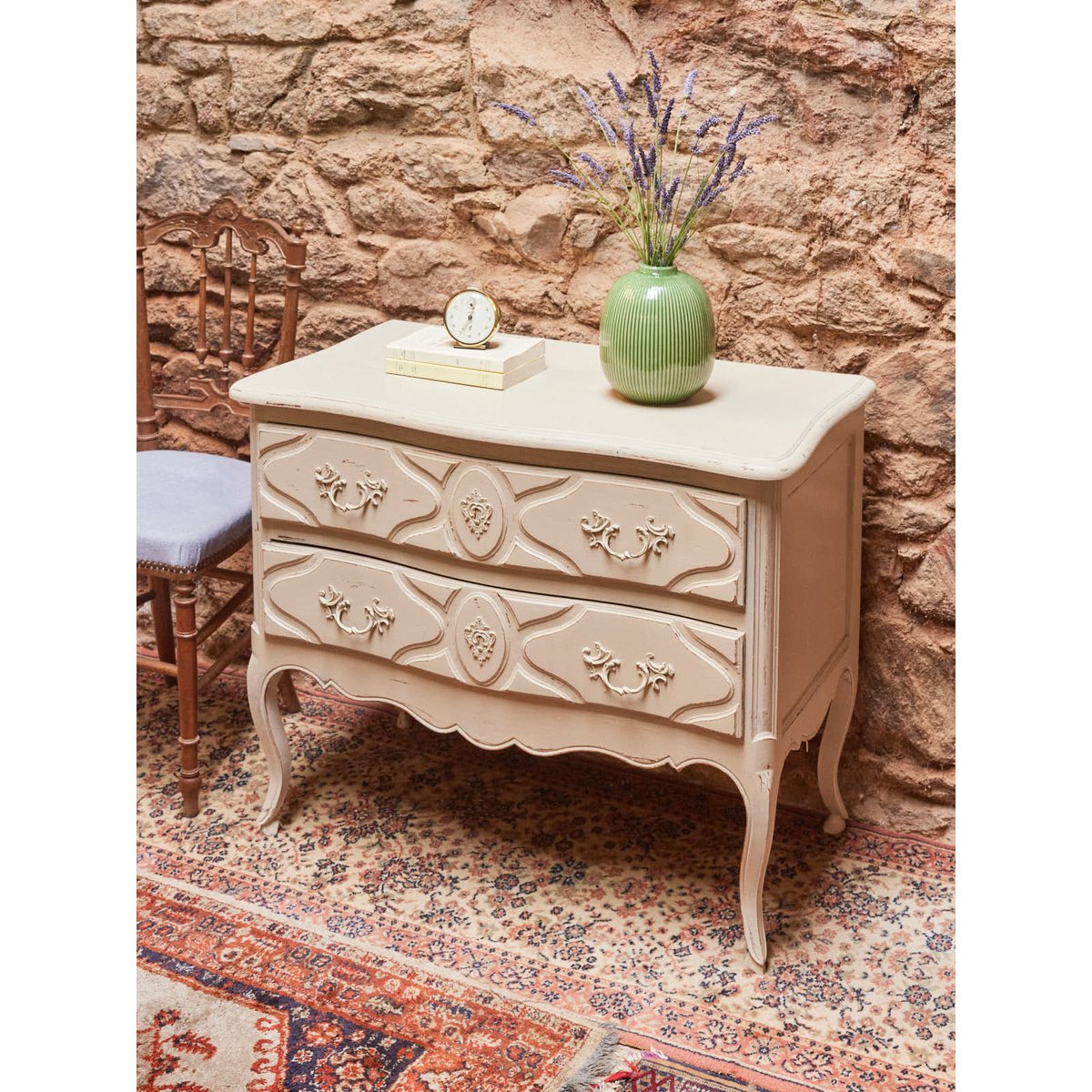 Commode en bois Garance N°673 - Bon état blanc, DEBONGOUT
