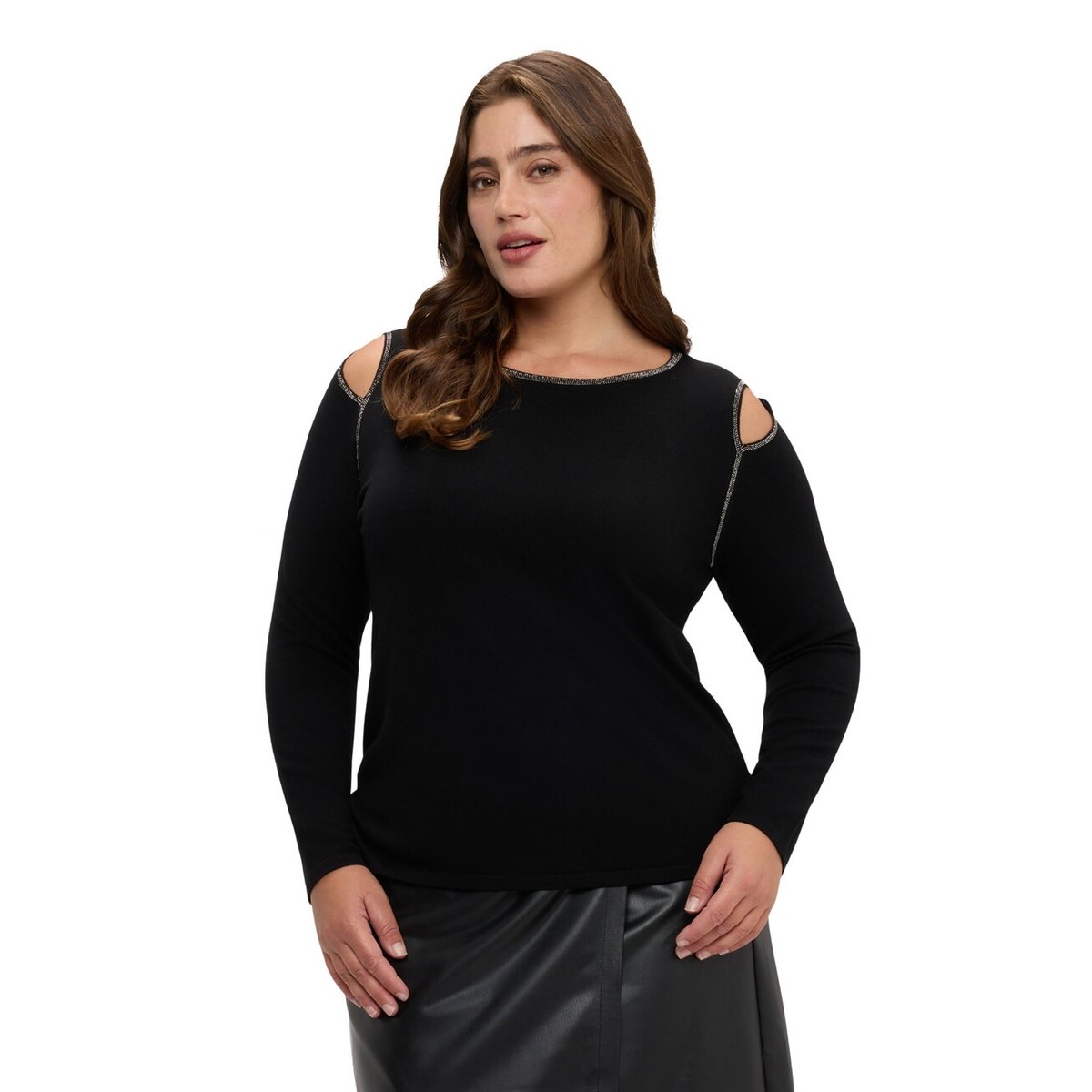 Pull avec détails cut out noir, FIORELLA RUBINO