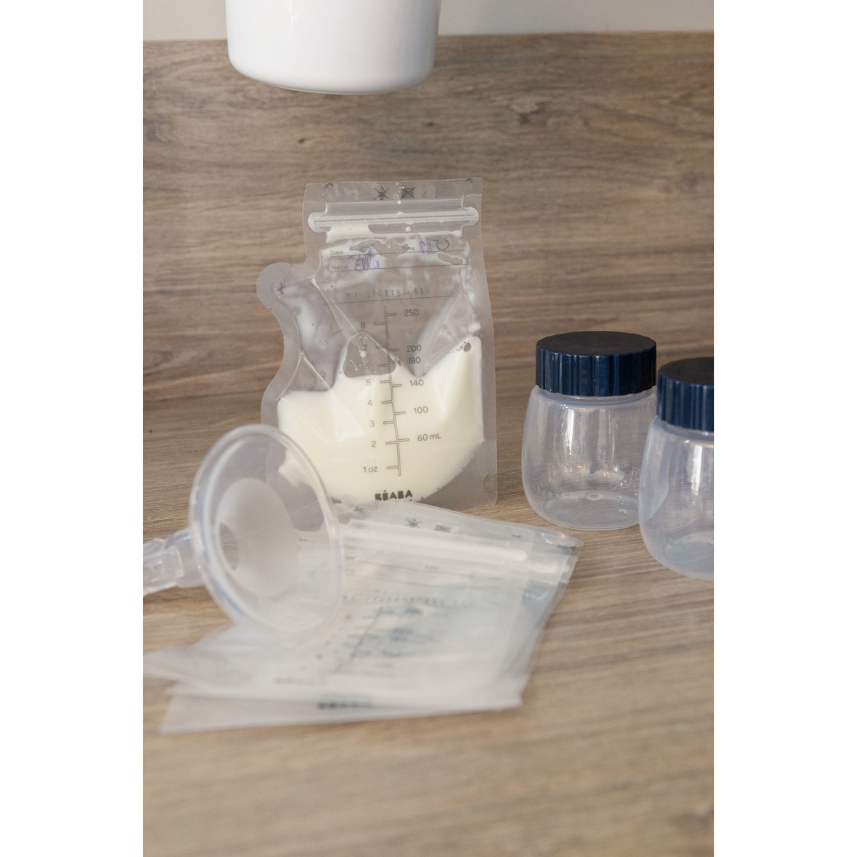 Sachets de conservation pour lait maternel 250 ml x 50 transparent, BEABA