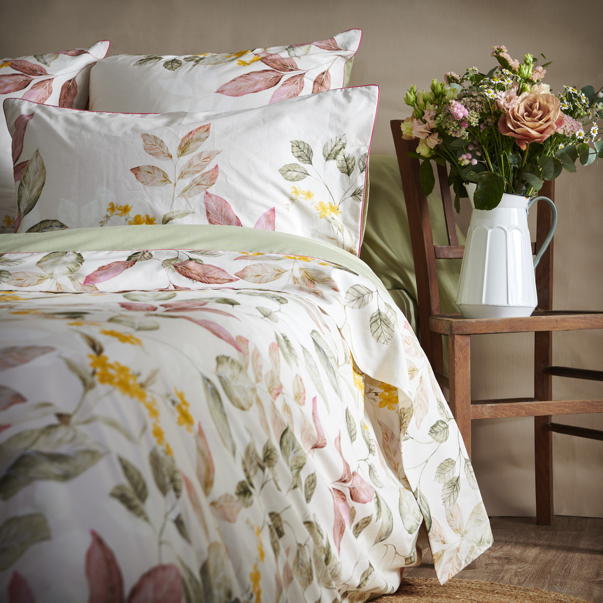 Taie D'oreiller Percale De Coton - MARIA motifs, TRADITION DES VOSGES