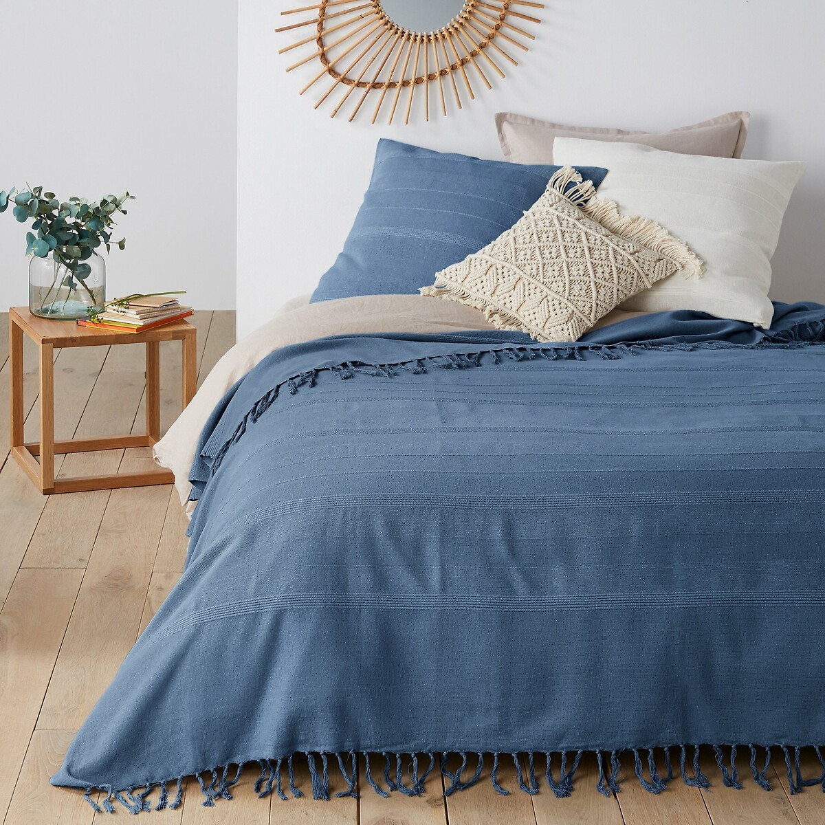 Federa per cuscino cotone, Nedo blu oriente, LA REDOUTE INTERIEURS