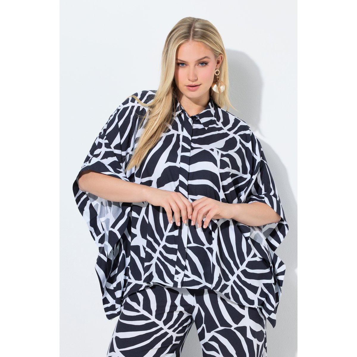 Blouse-poncho oversize marine, ULLA POPKEN