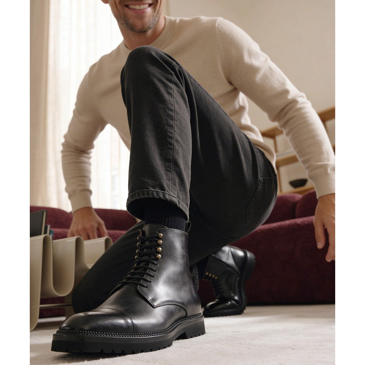 Bottines patiné ALESSANDRO gris, FINSBURY