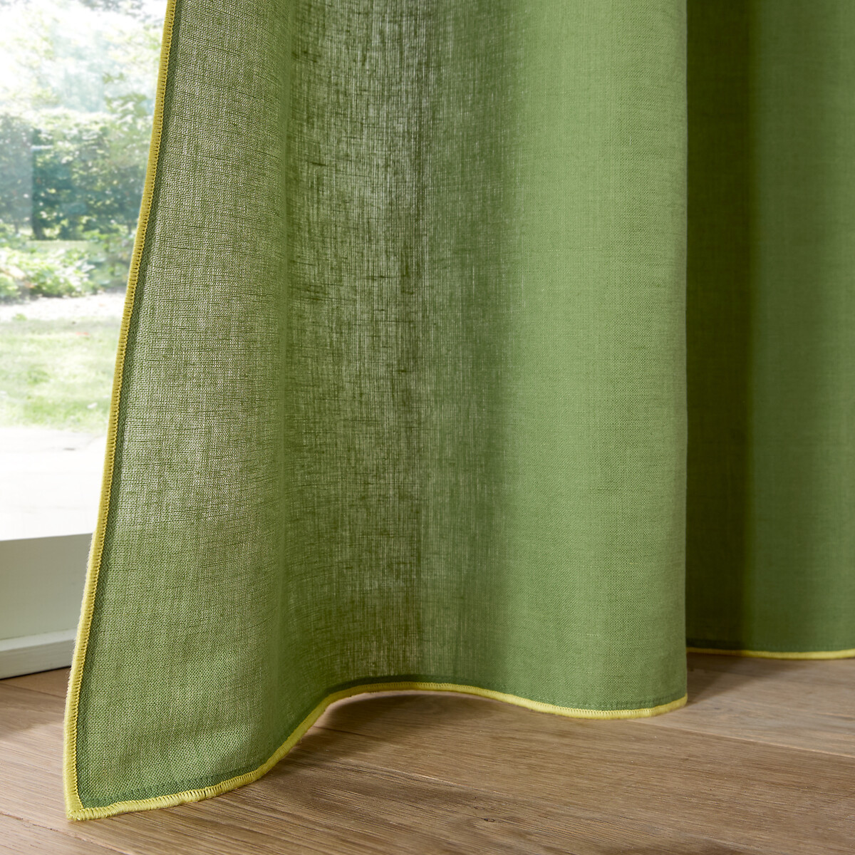 Panel de lino de algodón, WARNA verde aceituna, LA REDOUTE INTERIEURS