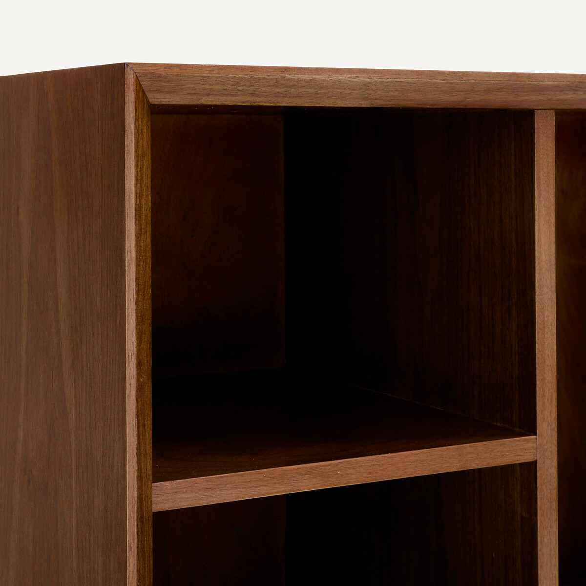 Caisson bas ouvert, plaqué noyer, pour bibliothèque modulable MIKUBE noyer, AM.PM