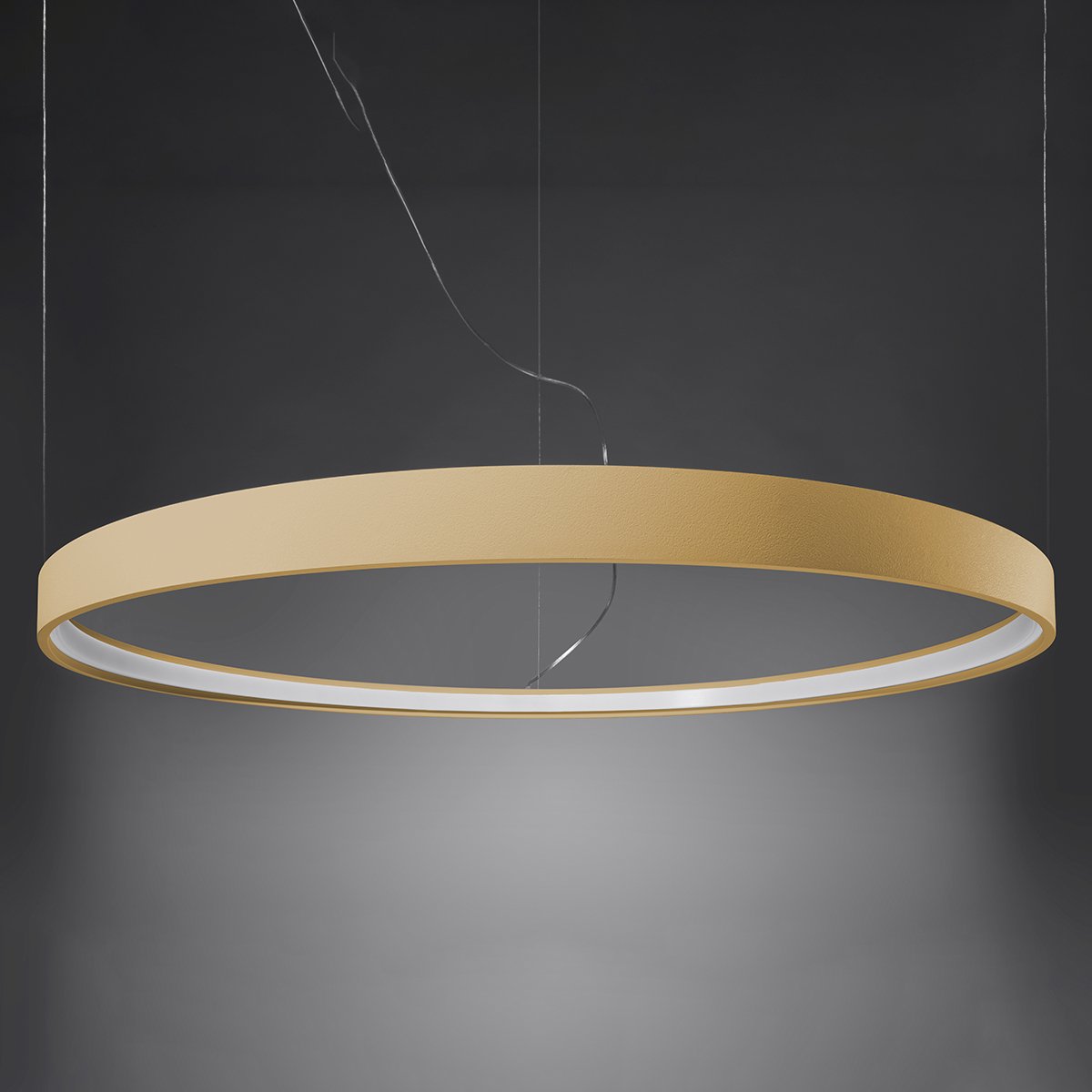 Lustre Aluminium Doré LED 1 Rio doré, EDEN