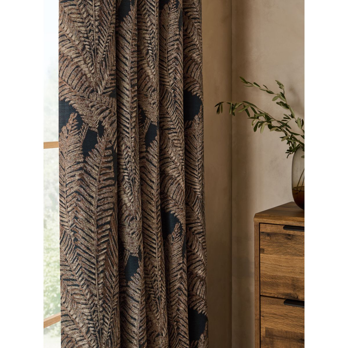 Rideaux doublés en jacquard à œillets bleu, NEXT