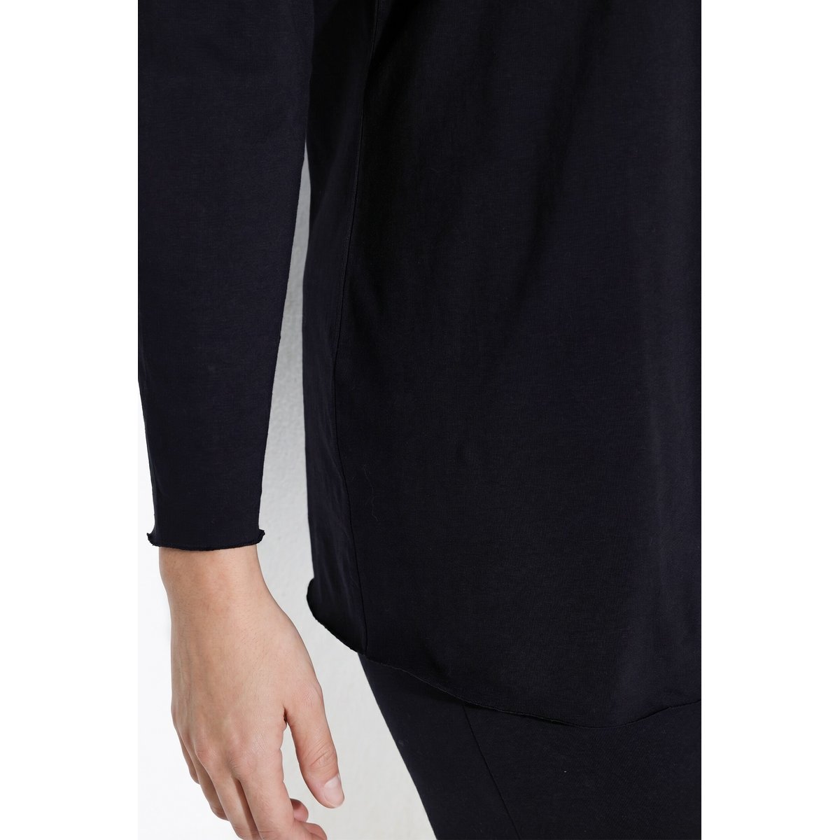 T-shirt « Cut it your way » en coton bio noir, ULLA POPKEN