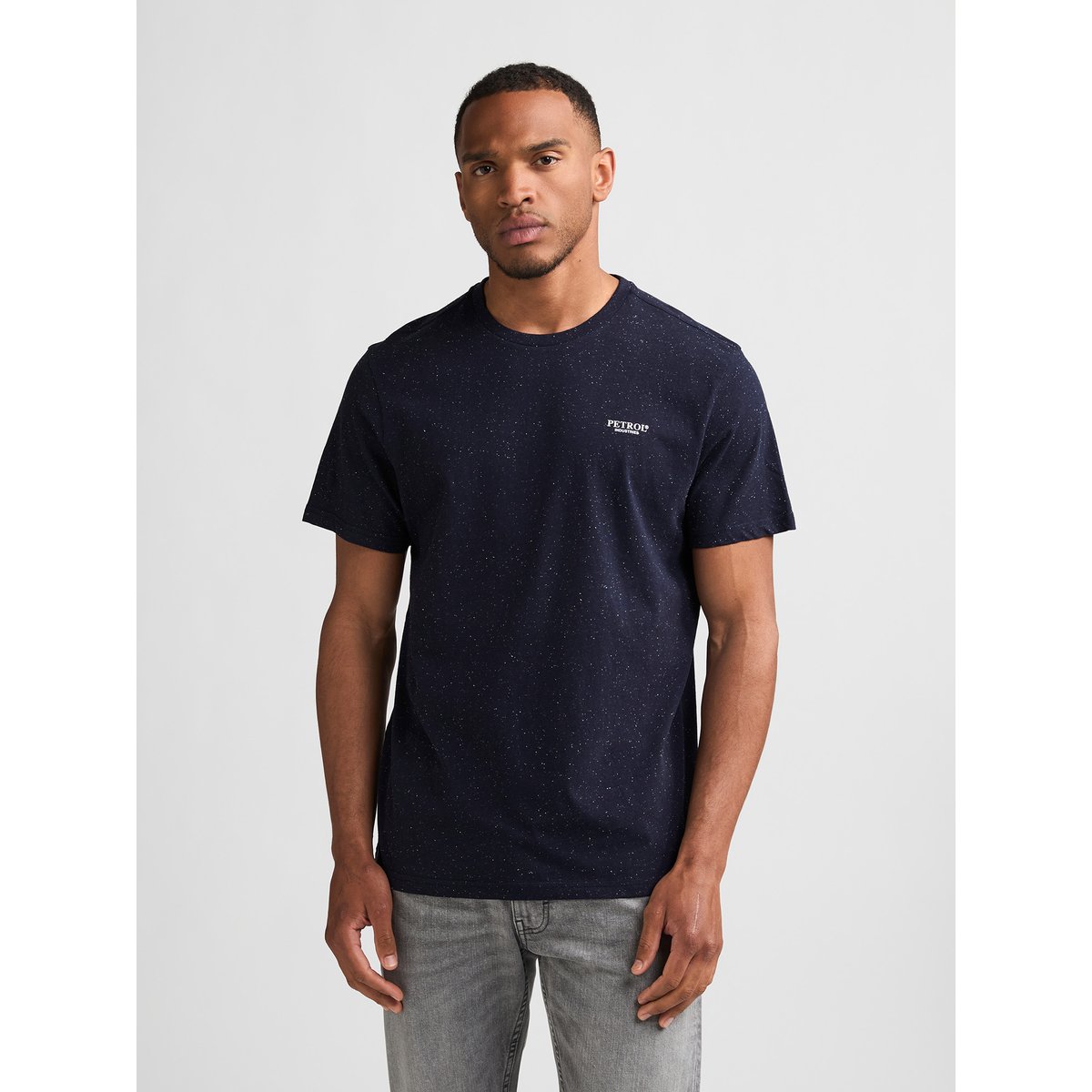 T-shirt chiné irving bleu royal navy, PETROL INDUSTRIES
