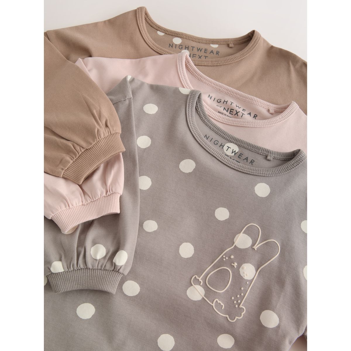 Pyjama style jogging, lot de 3 rose/gris, NEXT