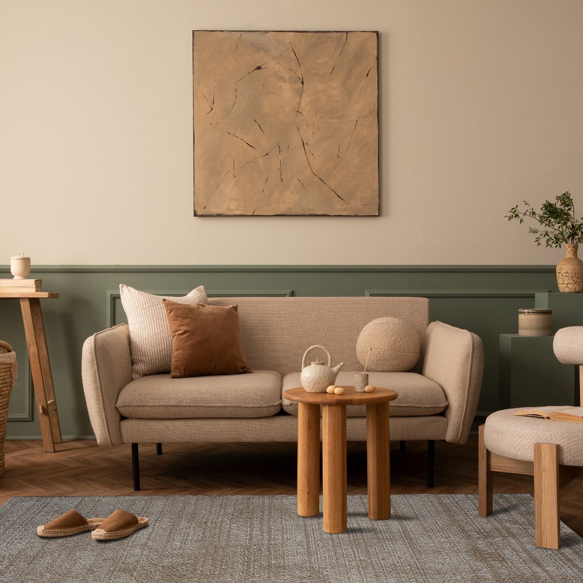 Tapis salon contemporain HORIZON UNI or, THE DECO FACTORY